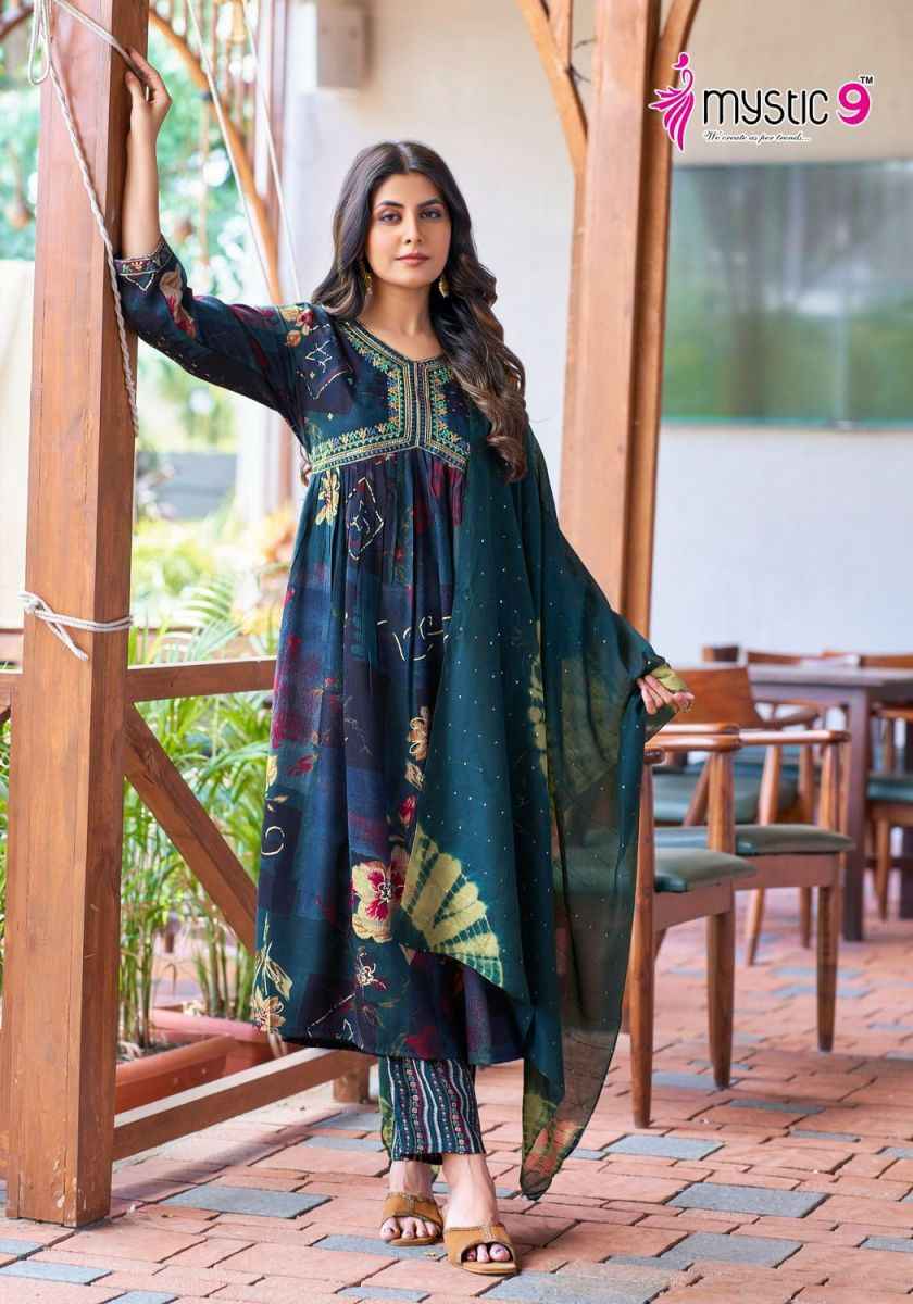 Mystic 9 Heena Vol-3 Rayon Readymade Suit (8 pcs Catalogue)