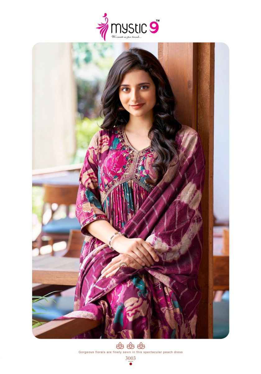Mystic 9 Heena Vol-3 Rayon Readymade Suit (8 pcs Catalogue)