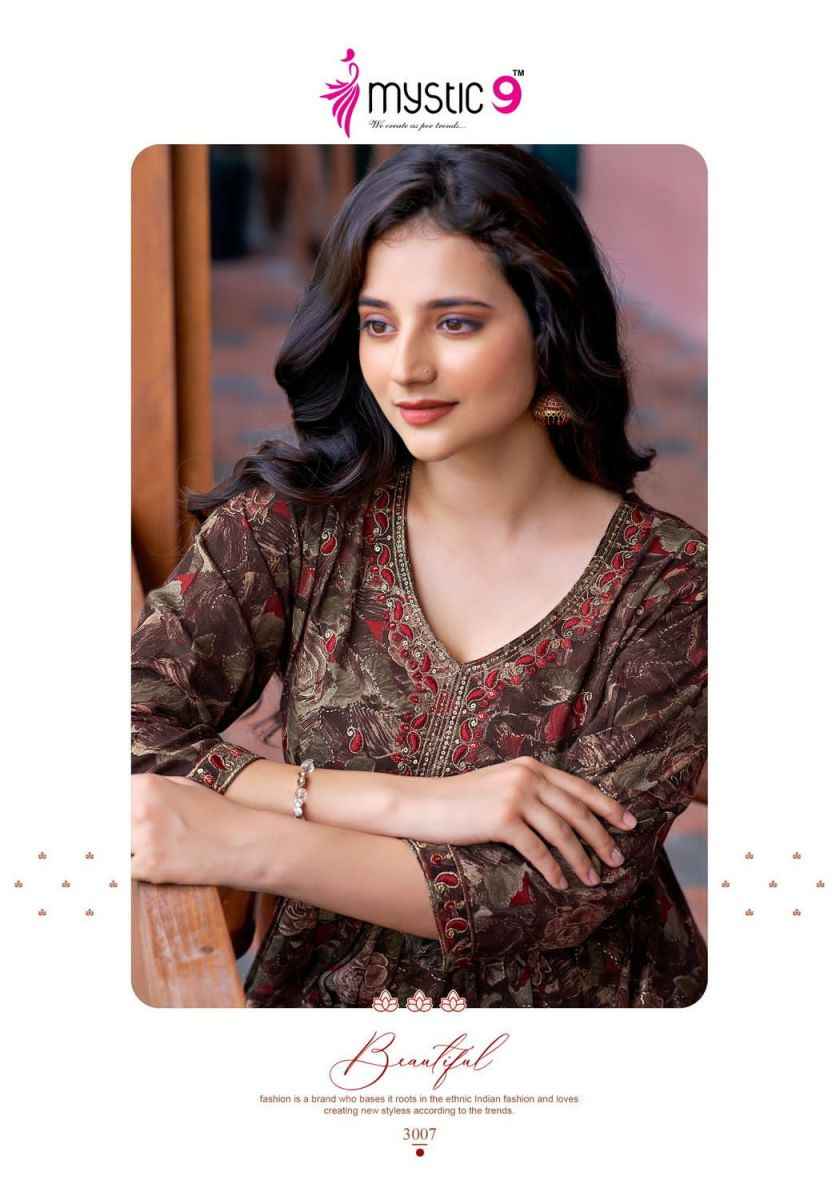Mystic 9 Heena Vol-3 Rayon Readymade Suit (8 pcs Catalogue)