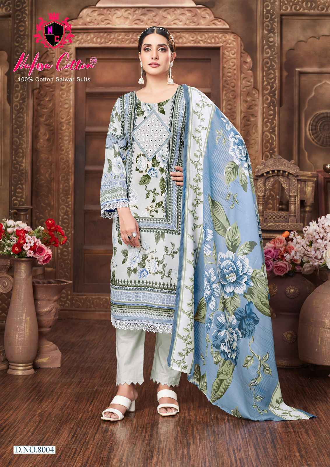 Nafisa Safina Karachi Suit Vol 8 Pure Soft Cotton Dress Material Wholesale Online Mumbai