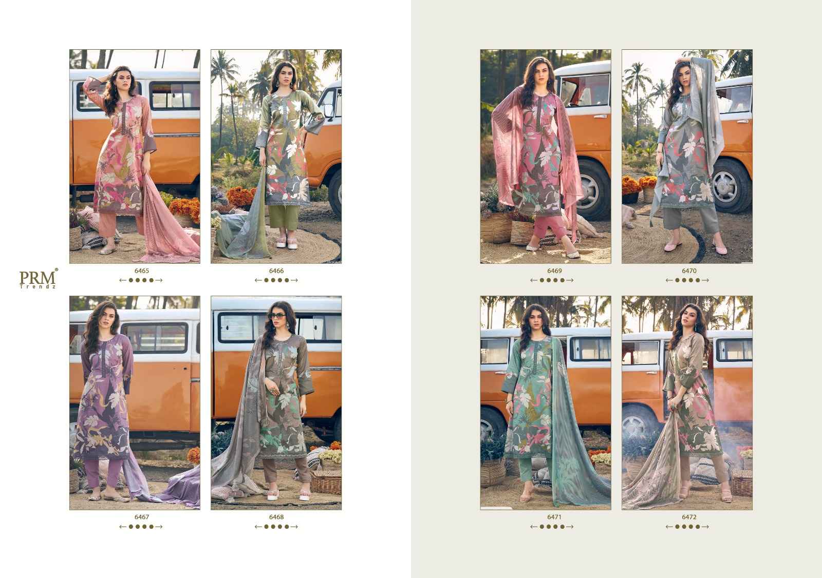 PRM Trendz Serein Vol-2 Pure Jam Cotton Dress Material (8 pcs Catalogue)
