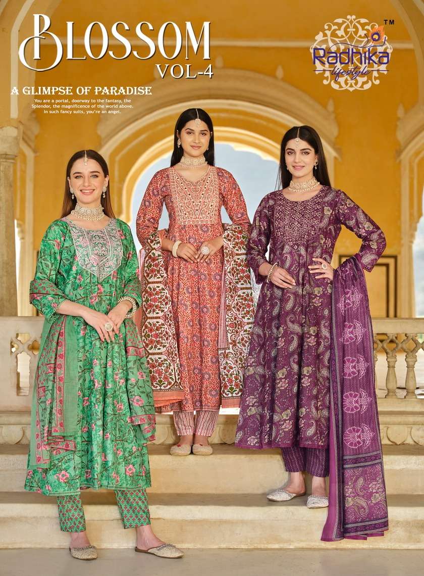 Radhika Lifestyle Blossom Vol-4 Cotton Readymade Suit (6 pc Cataloge)