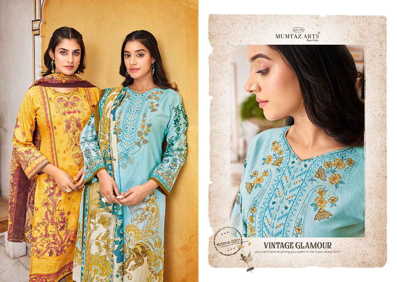 Riaz Arts Musafir Vol-5 Lawn Cotton Dress Material (8 pcs Catalogue)