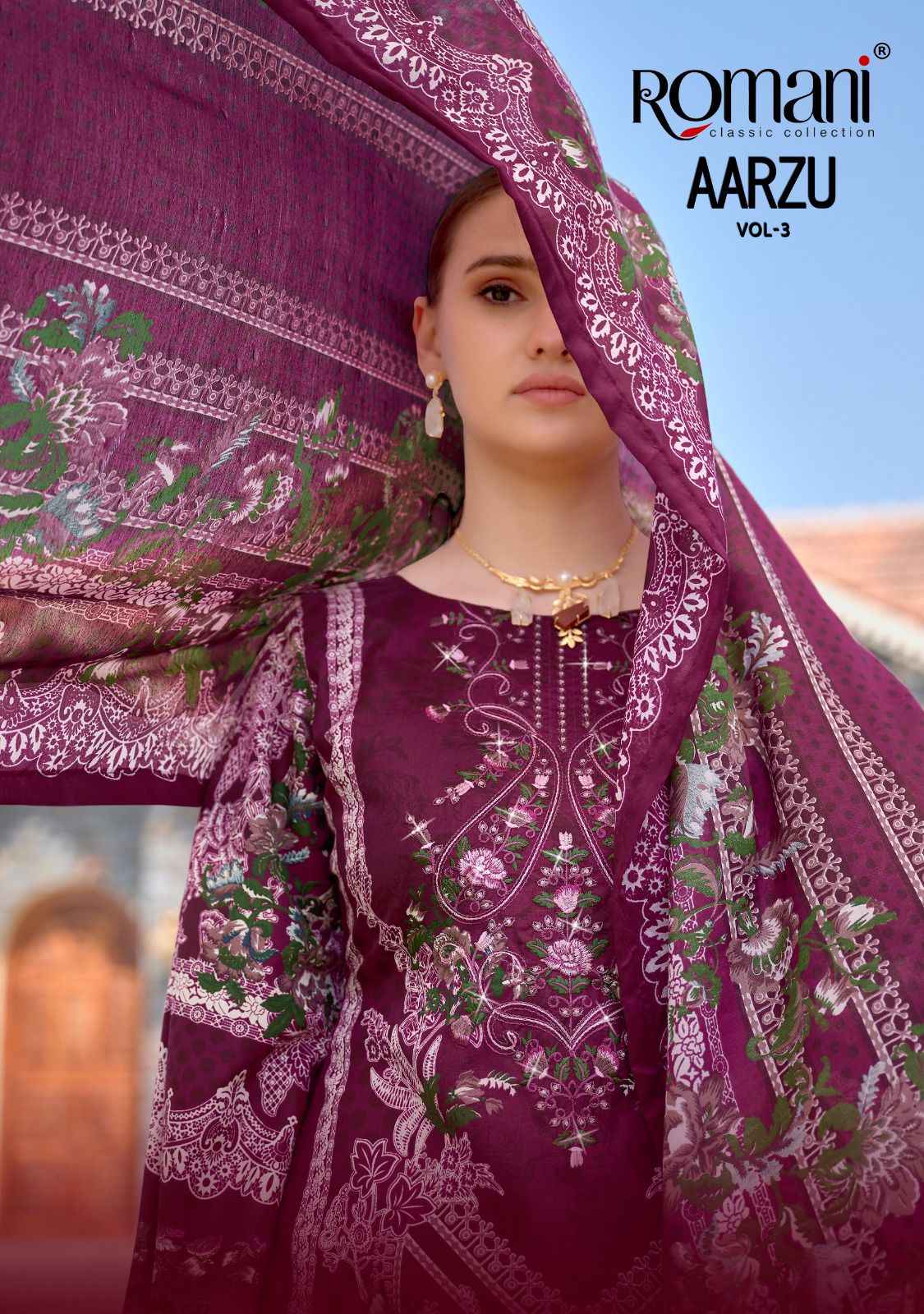 Romani Aarzu Vol-3 Cotton Dress Material (08 pcs Catalogue)