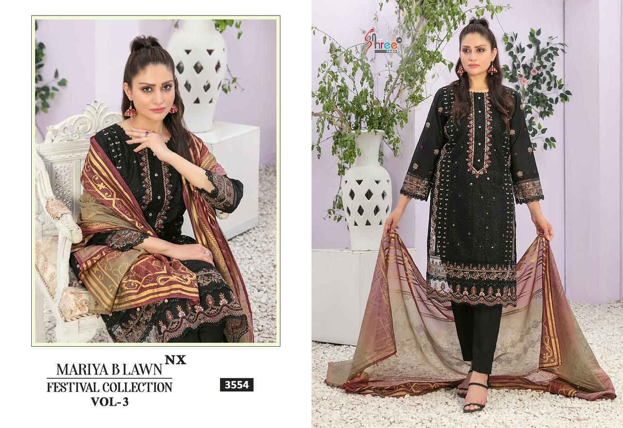 Shree Fab Mariya B Lawn Festival Collection Vol-3 NX Cotton Dress Material (4 pcs Catalogue)