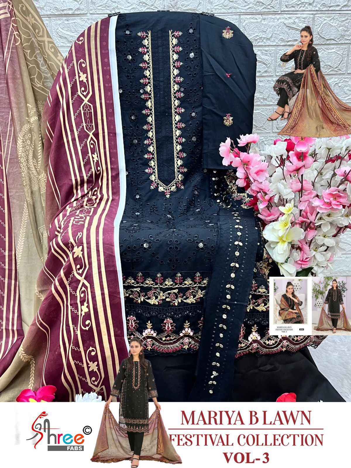 Shree Fab Mariya B Lawn Festival Collection Vol-3 NX Cotton Dress Material (4 pcs Catalogue)