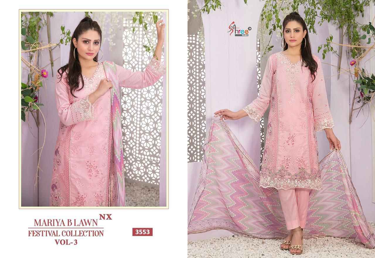 Shree Fab Mariya B Lawn Festival Collection Vol-3 NX Cotton Dress Material (4 pcs Catalogue)