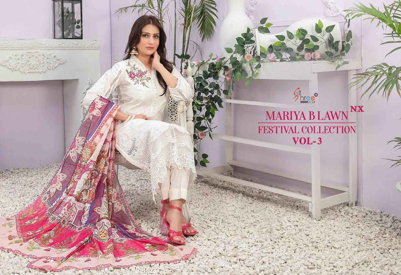 Shree Fab Mariya B Lawn Festival Collection Vol-3 NX Cotton Dress Material (4 pcs Catalogue)