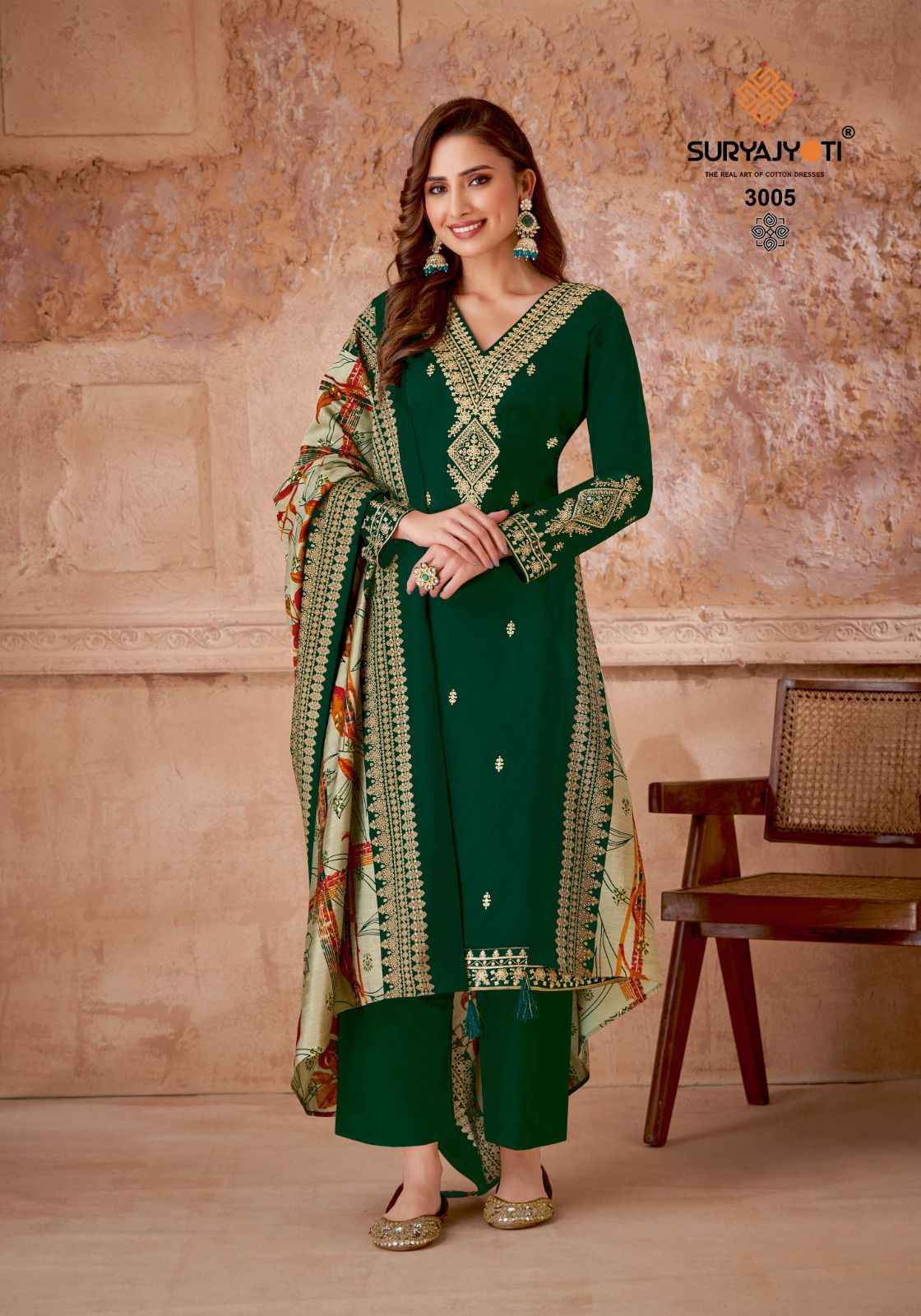 Suryajyori Pashan Vol-3 Jam Satin Dress Material (6 pcs Catalogue)