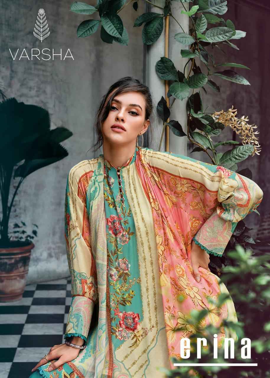 Varsha Erina Viscose Muslin Dress Material (4 Pc Cataloge)