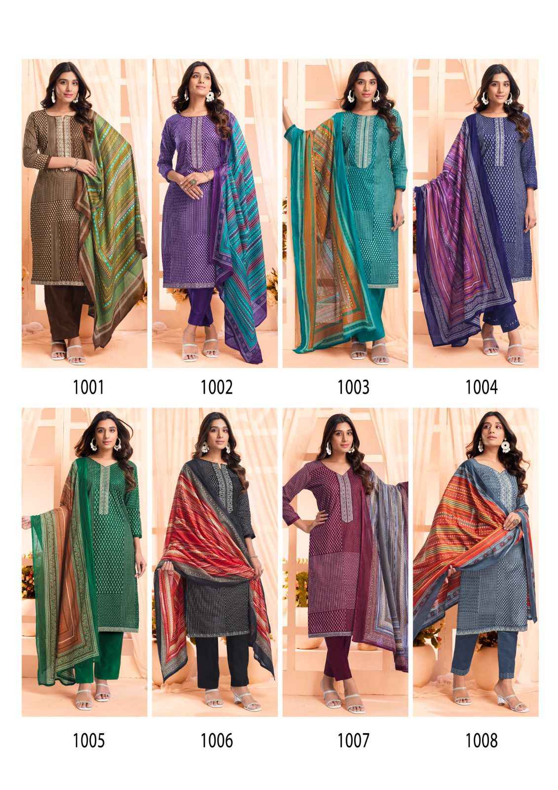 Yashika Trends Erina Heavy Cotton Dress Material (8 pcs Catalogue)