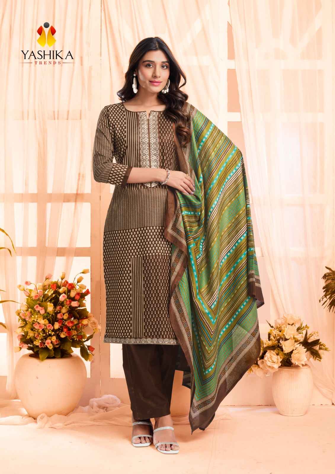 Yashika Trends Erina Heavy Cotton Dress Material (8 pcs Catalogue)