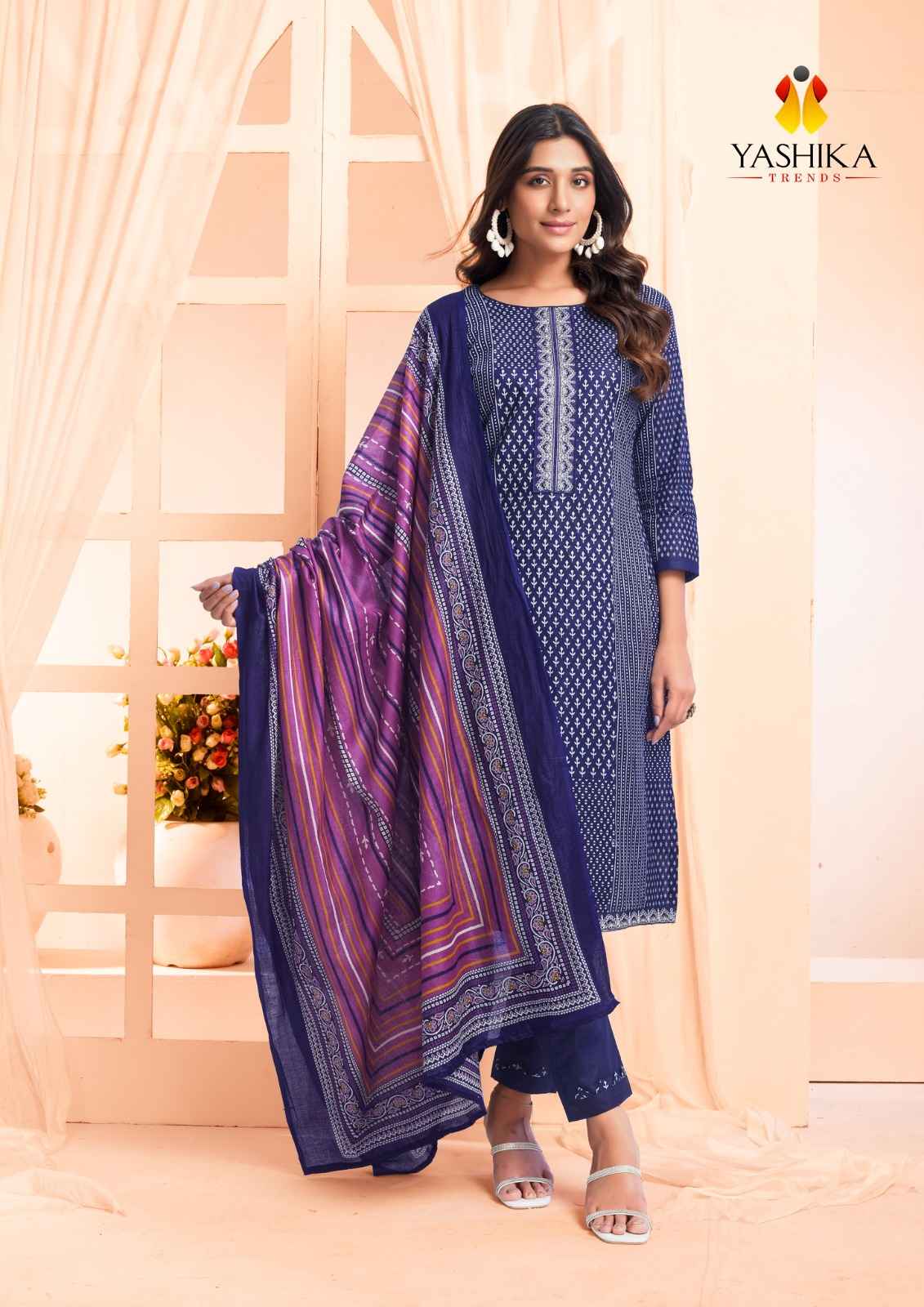 Yashika Trends Erina Heavy Cotton Dress Material (8 pcs Catalogue)