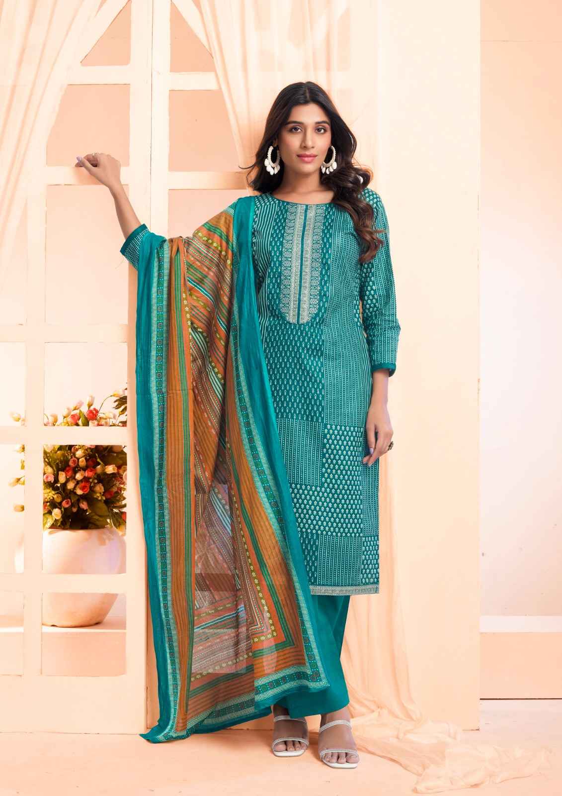 Yashika Trends Erina Heavy Cotton Dress Material (8 pcs Catalogue)