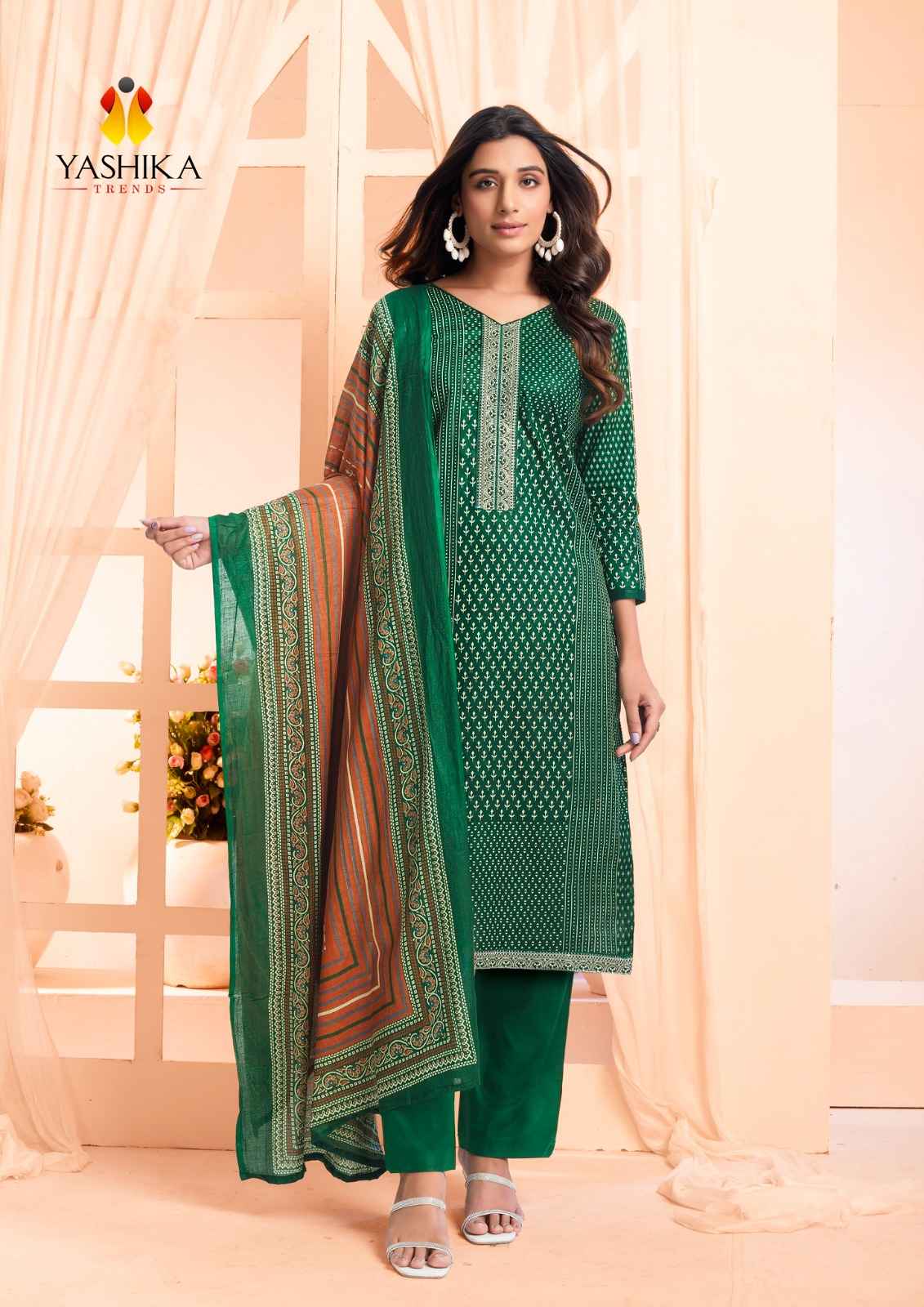 Yashika Trends Erina Heavy Cotton Dress Material (8 pcs Catalogue)