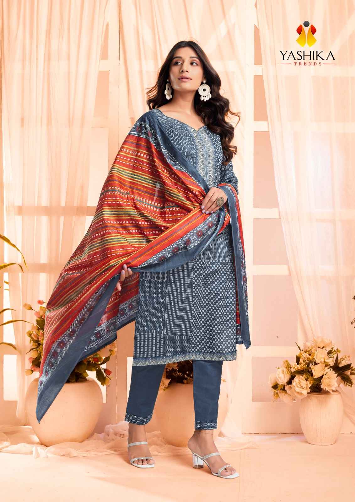 Yashika Trends Erina Heavy Cotton Dress Material (8 pcs Catalogue)