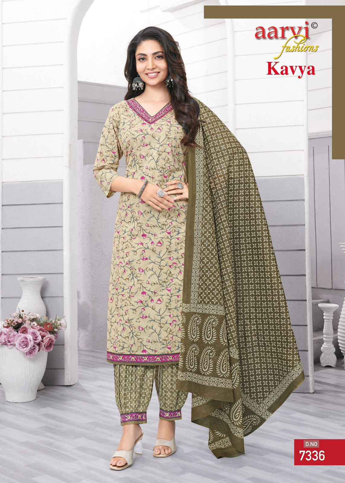 Aarvi Fashion Kavya Vol-1 Cotton Readymade Suit (8 pcs Catalogue)