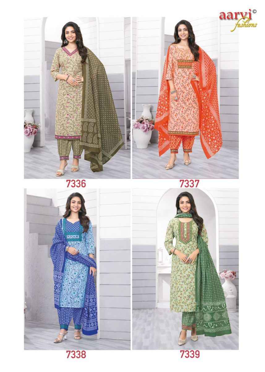 Aarvi Fashion Kavya Vol-1 Cotton Readymade Suit (8 pcs Catalogue)