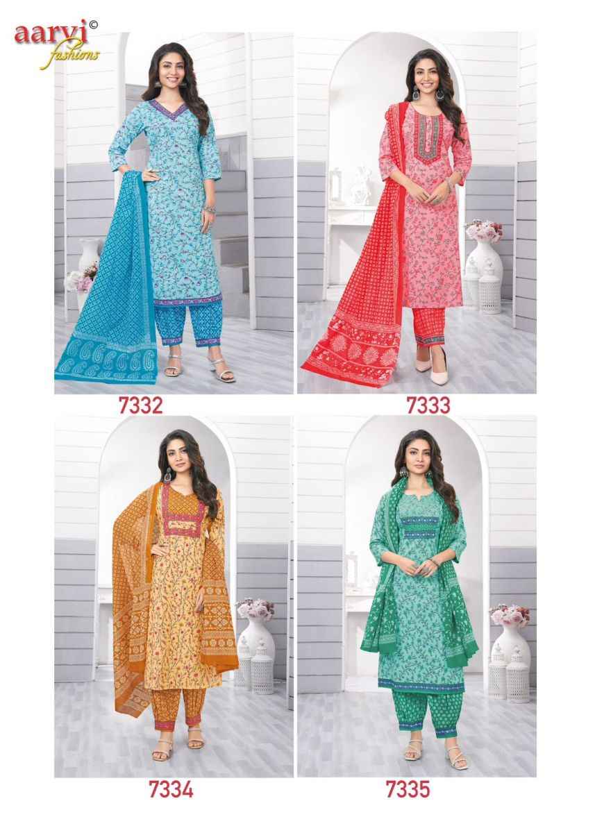 Aarvi Fashion Kavya Vol-1 Cotton Readymade Suit (8 pcs Catalogue)