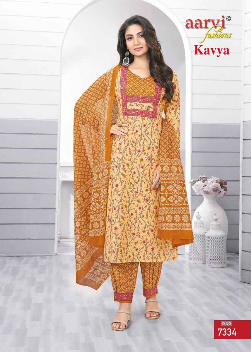 Aarvi Fashion Kavya Vol-1 Cotton Readymade Suit (8 pcs Catalogue)
