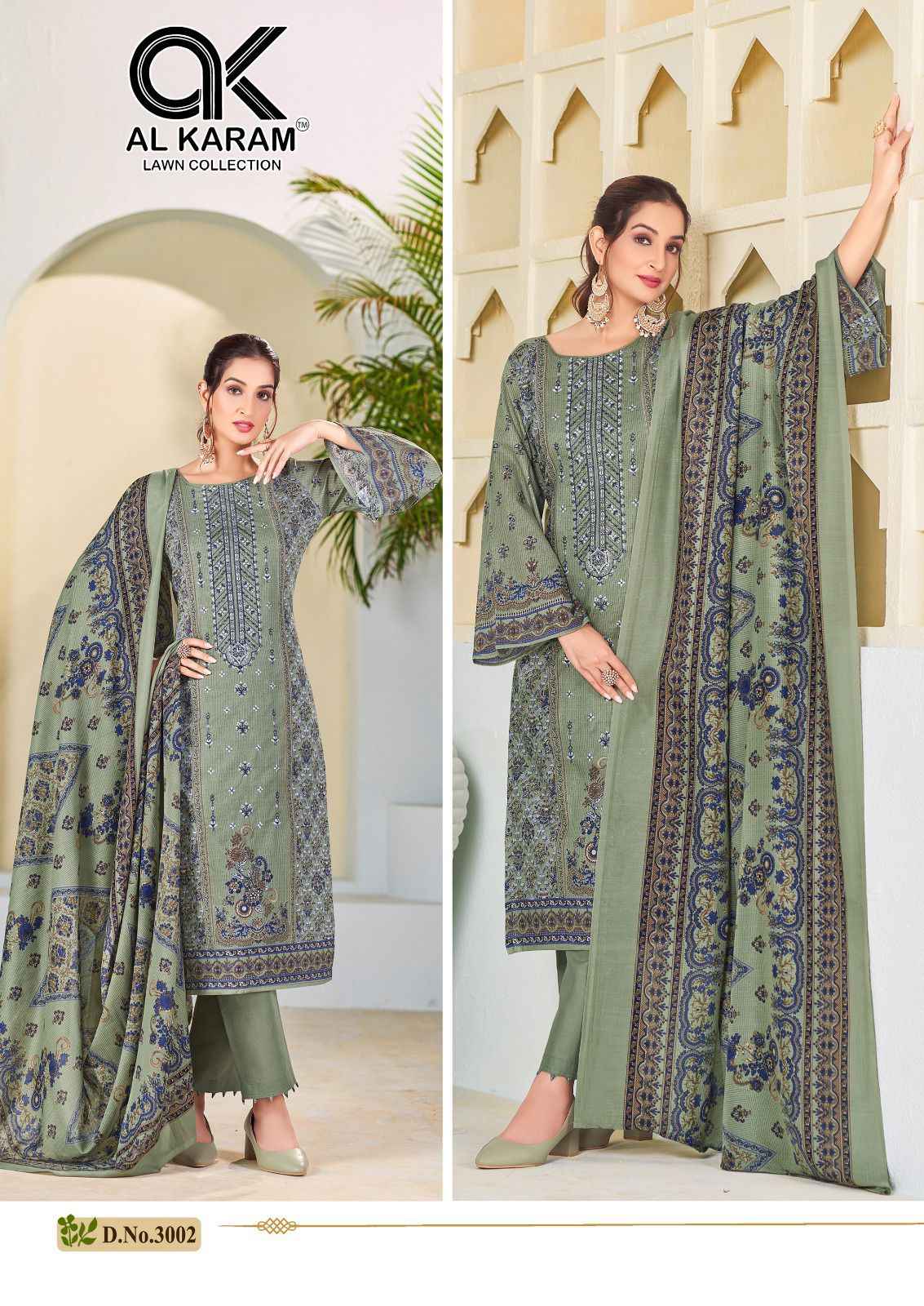Al Karam Bin Ubaid Self Embroidery Collection Vol- 03 Dress Material (6 pcs Catalogue)
