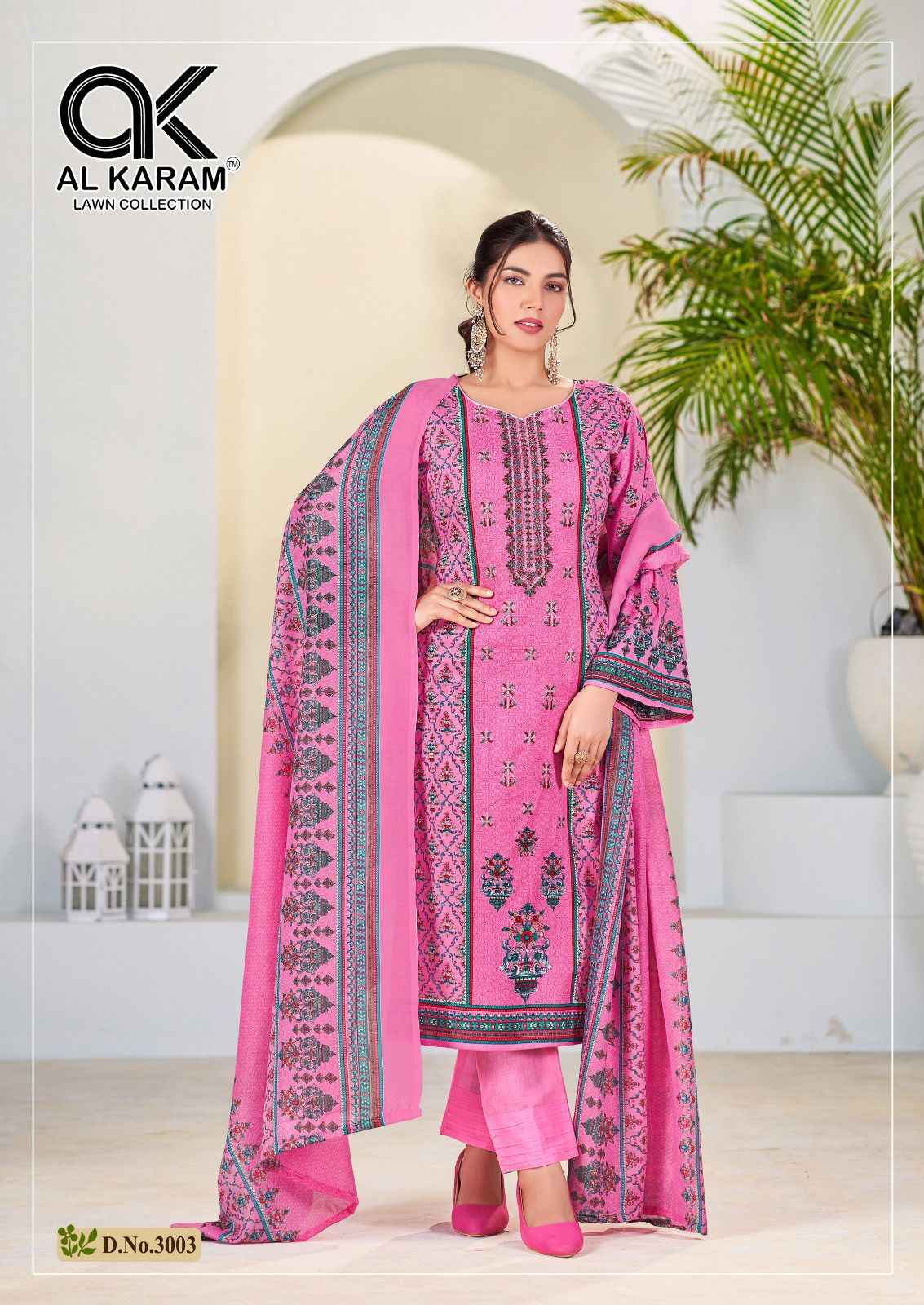 Al Karam Bin Ubaid Self Embroidery Collection Vol- 03 Dress Material (6 pcs Catalogue)