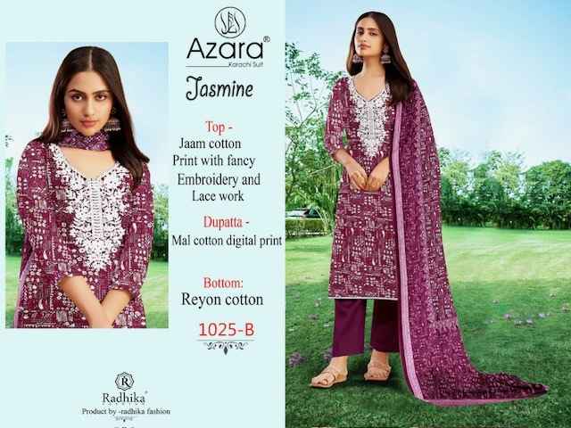 Azara Jasmin Pure Jaam Cotton Dress Material (4 pcs Catalogue)