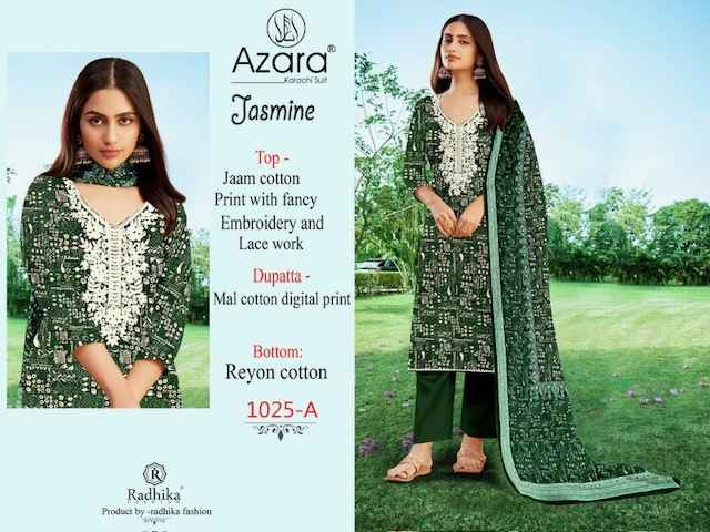 Azara Jasmin Pure Jaam Cotton Dress Material (4 pcs Catalogue)
