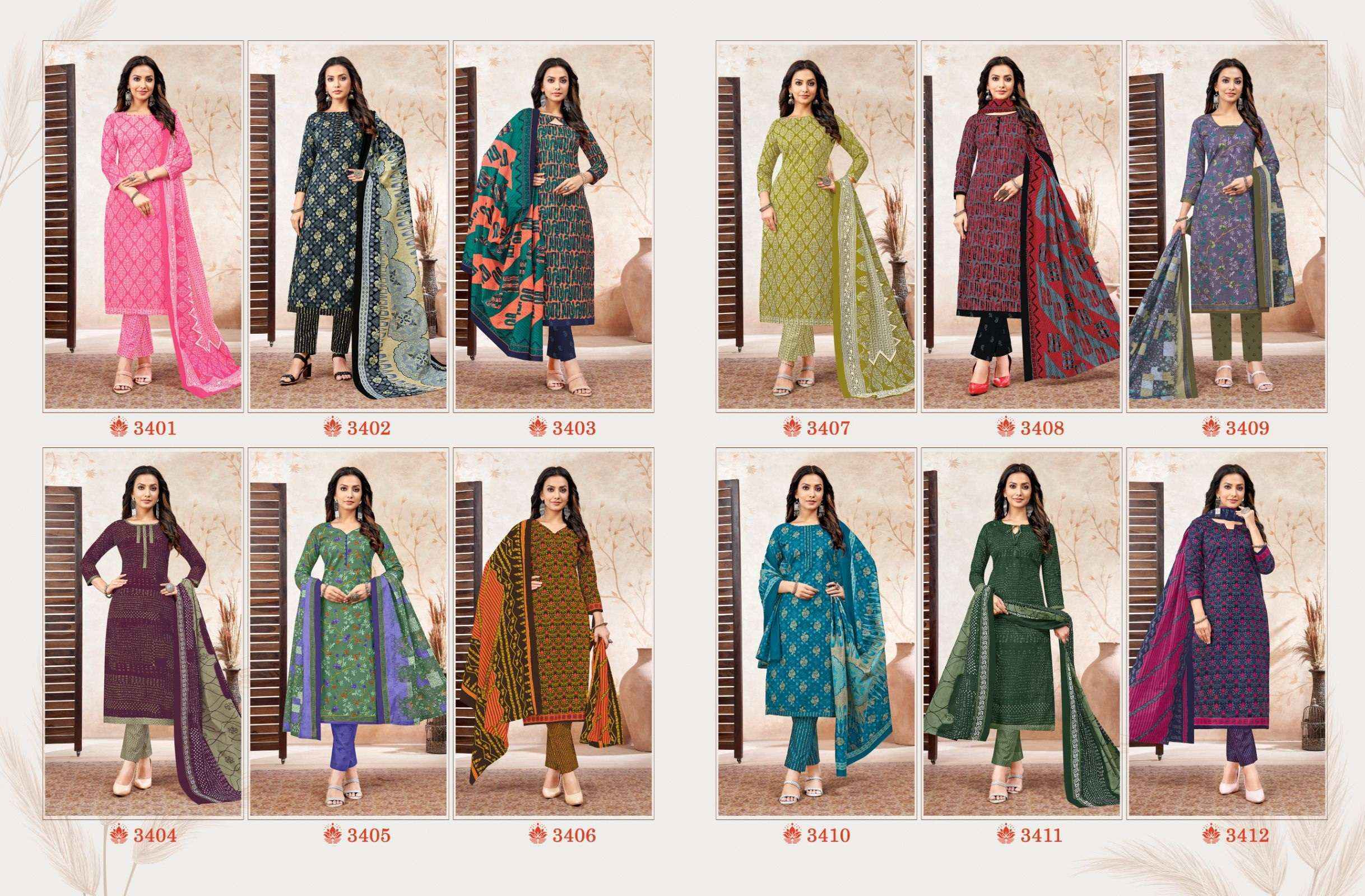 Balaji Chitra Vol 34 Cotton Dress Material 12 pcs Catalogue