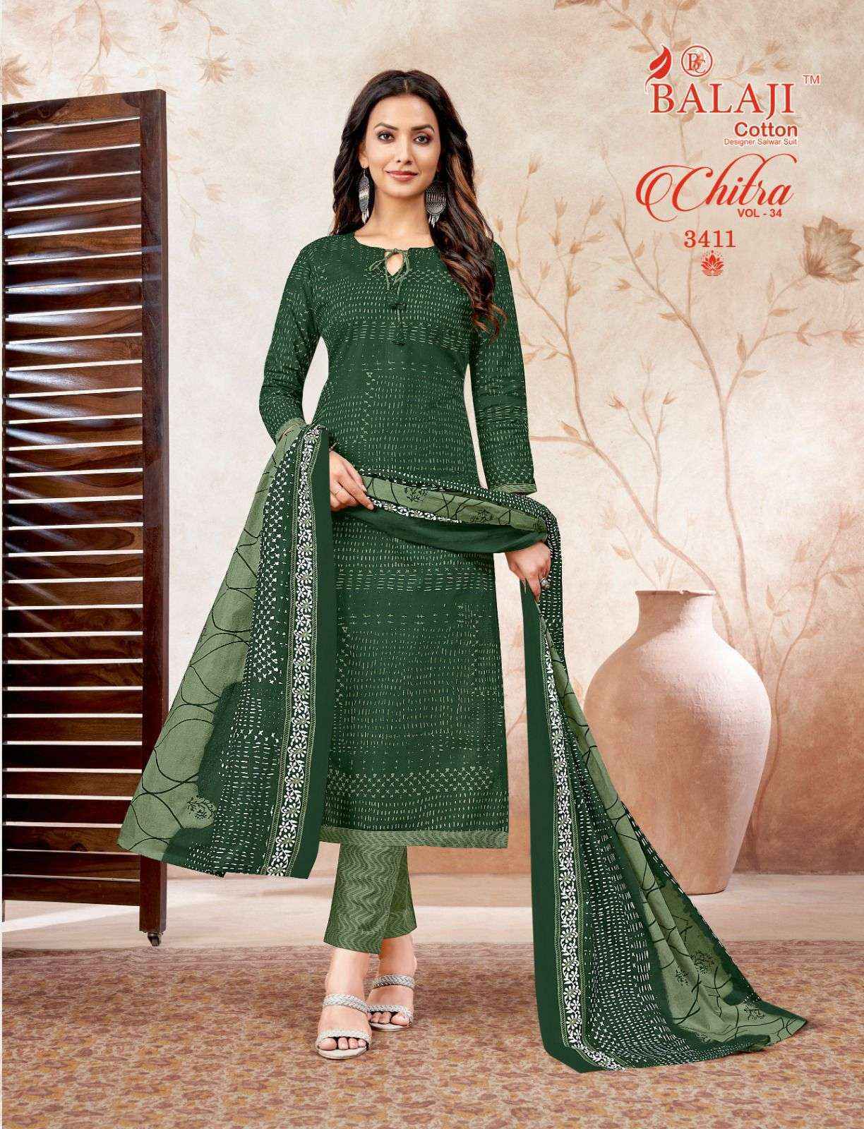 Balaji Chitra Vol 34 Cotton Dress Material 12 pcs Catalogue