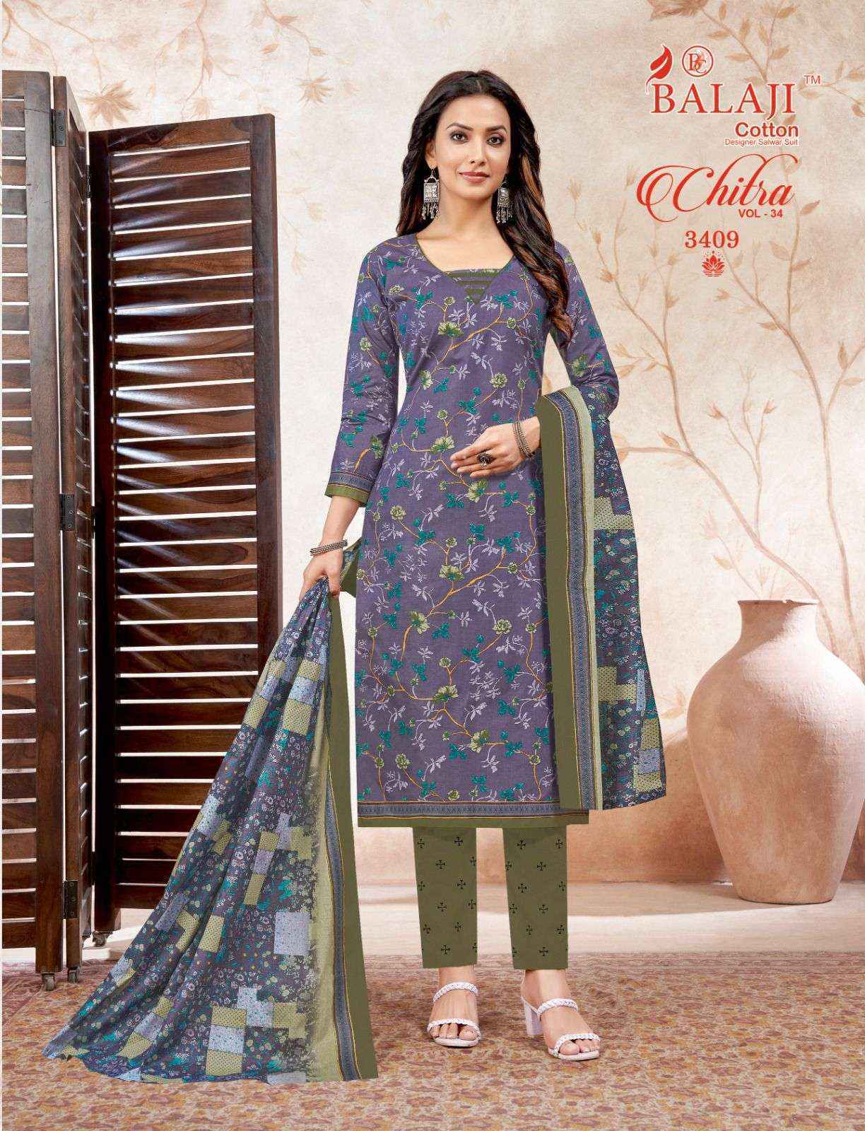 Balaji Chitra Vol 34 Cotton Dress Material 12 pcs Catalogue