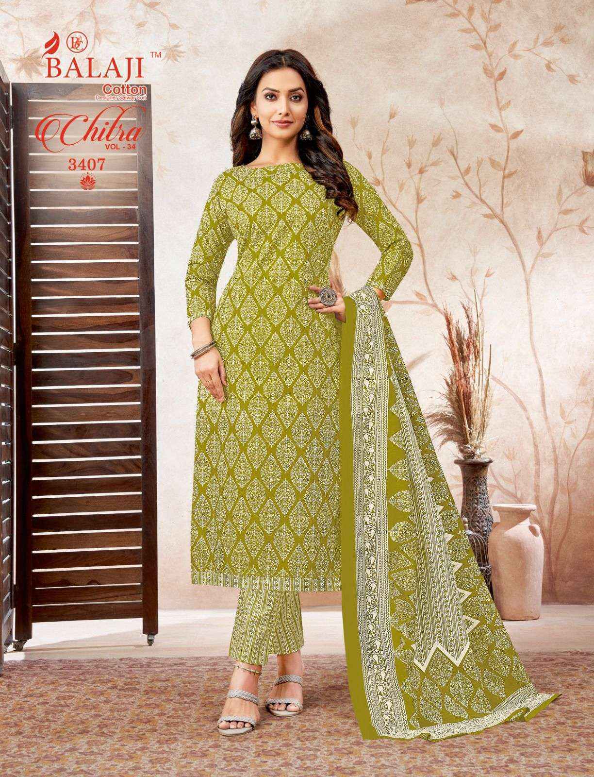 Balaji Chitra Vol 34 Cotton Dress Material 12 pcs Catalogue