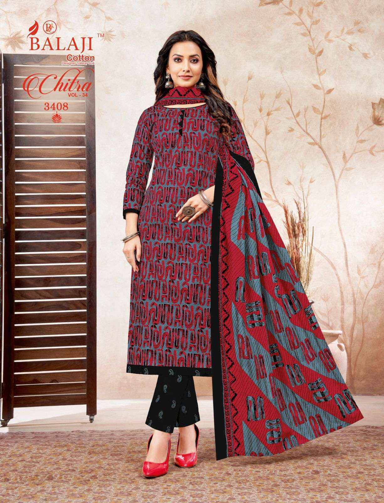 Balaji Chitra Vol 34 Cotton Dress Material 12 pcs Catalogue