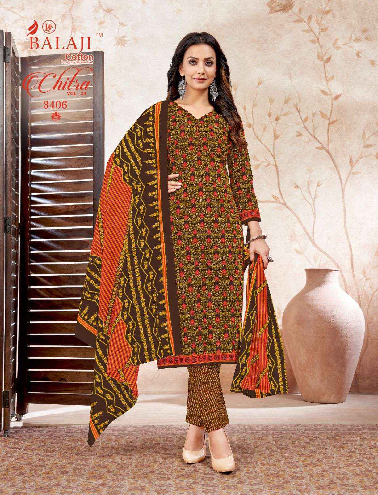 Balaji Chitra Vol 34 Cotton Dress Material 12 pcs Catalogue