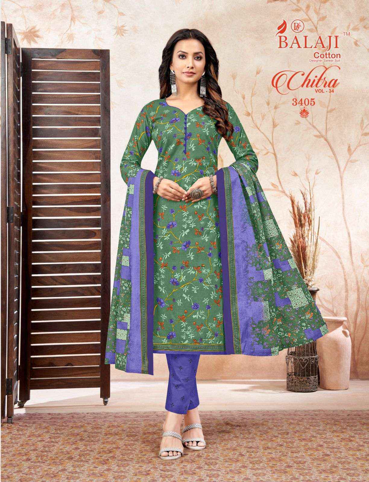 Balaji Chitra Vol 34 Cotton Dress Material 12 pcs Catalogue