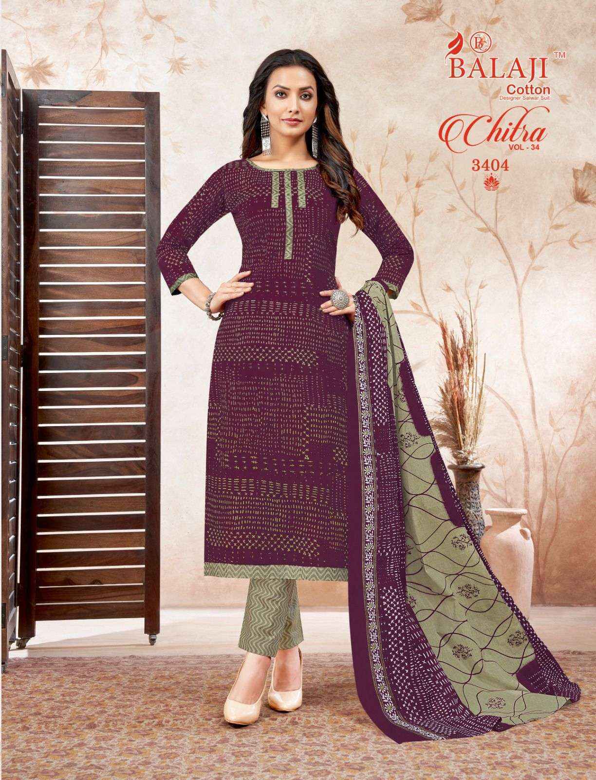 Balaji Chitra Vol 34 Cotton Dress Material 12 pcs Catalogue