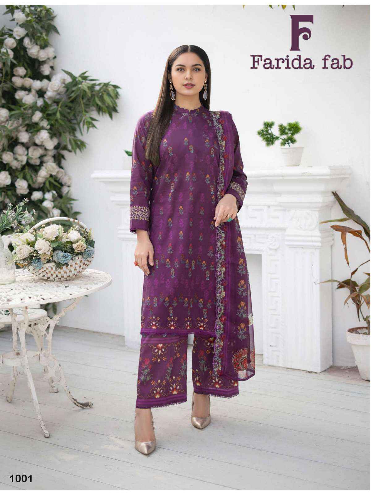 Farida Fab Spriing Summer Cotton Dress Material Online Ladies Cotton Suits