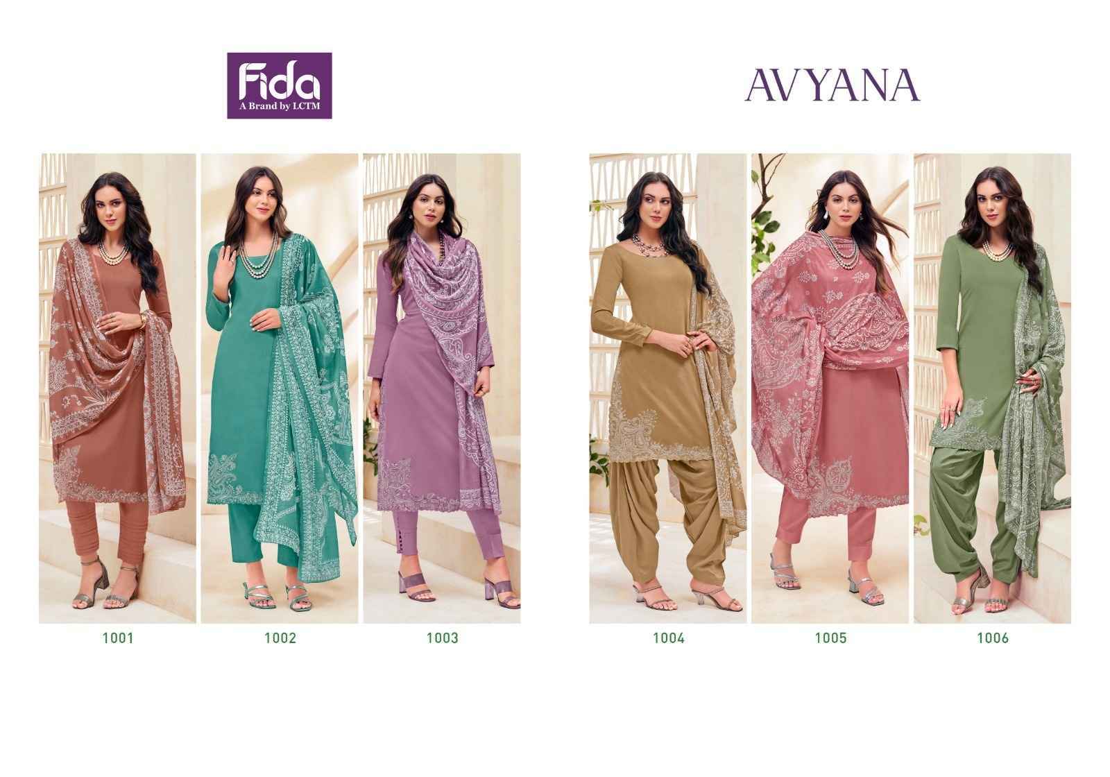 Fida Avyana Cotton Dress Material (6 pcs Catalogue)
