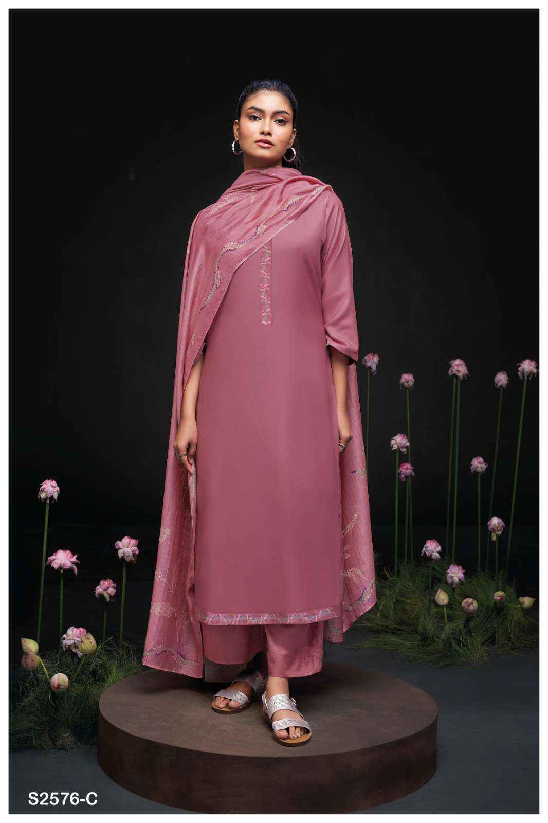 dress material cotton silk Ganga Fashion Sravya-2576 Cotton Silk Dress Material Wholesale Online Mumbai