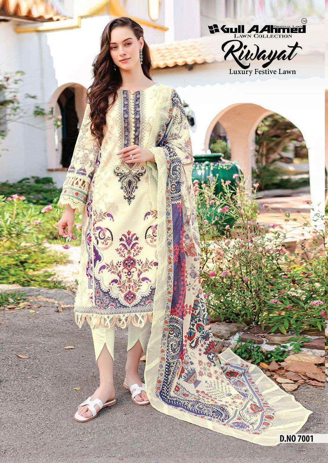 Lawn cotton dress material online best sale