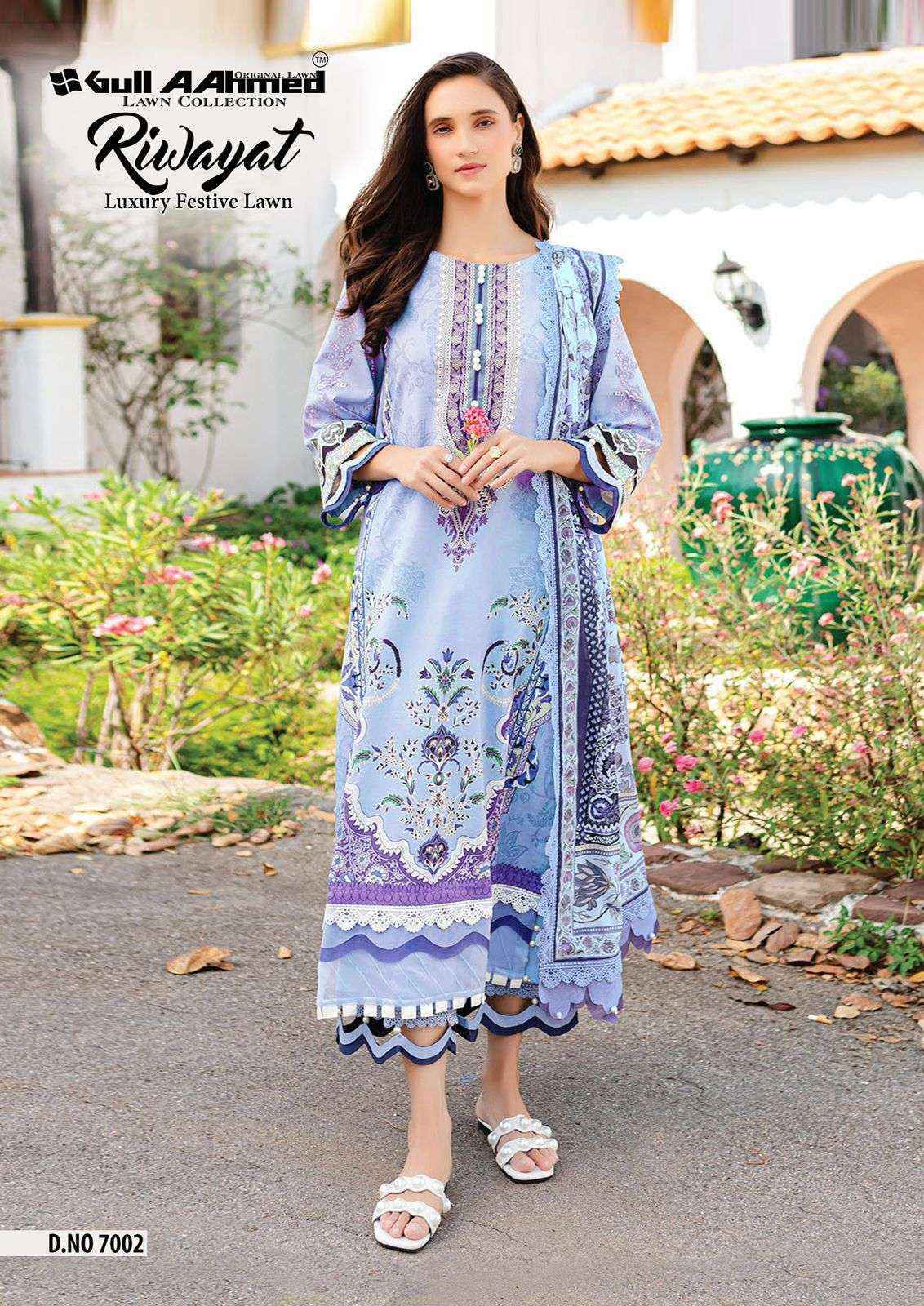 Lawn cotton dress material sales