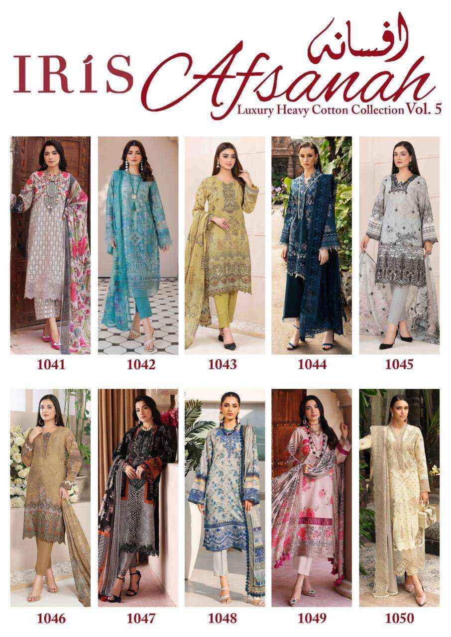 Iris Afsanah Vol-5 Cotton Dress Material (10 pcs Catalogue)