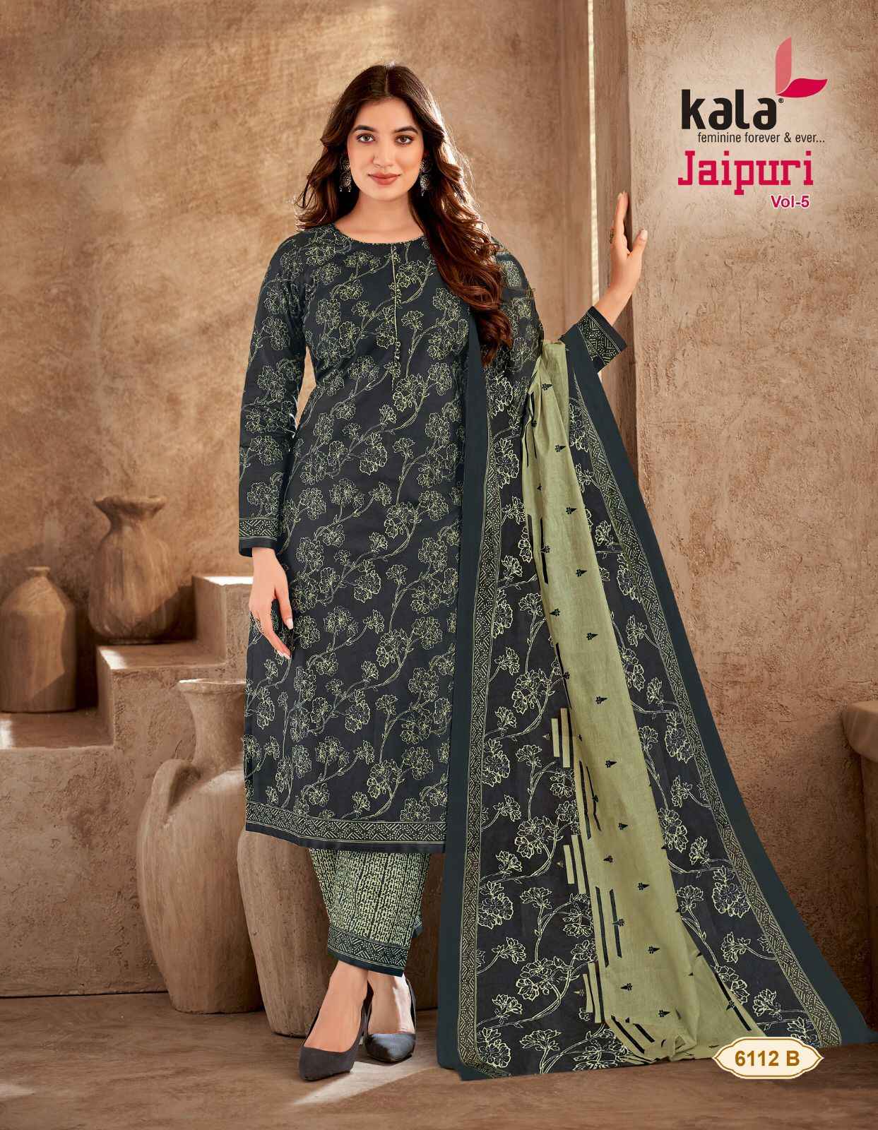 Kala Jaipuri Vol-5 Cotton Dress Material (12 Pc Catalog)