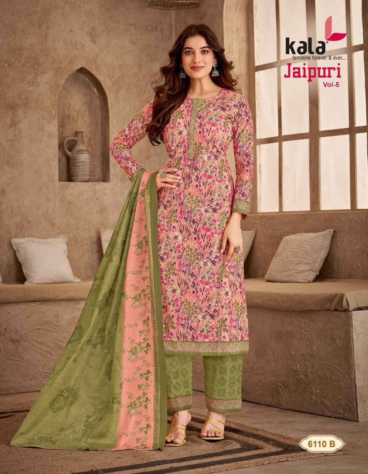 Kala Jaipuri Vol-5 Cotton Dress Material (12 Pc Catalog)