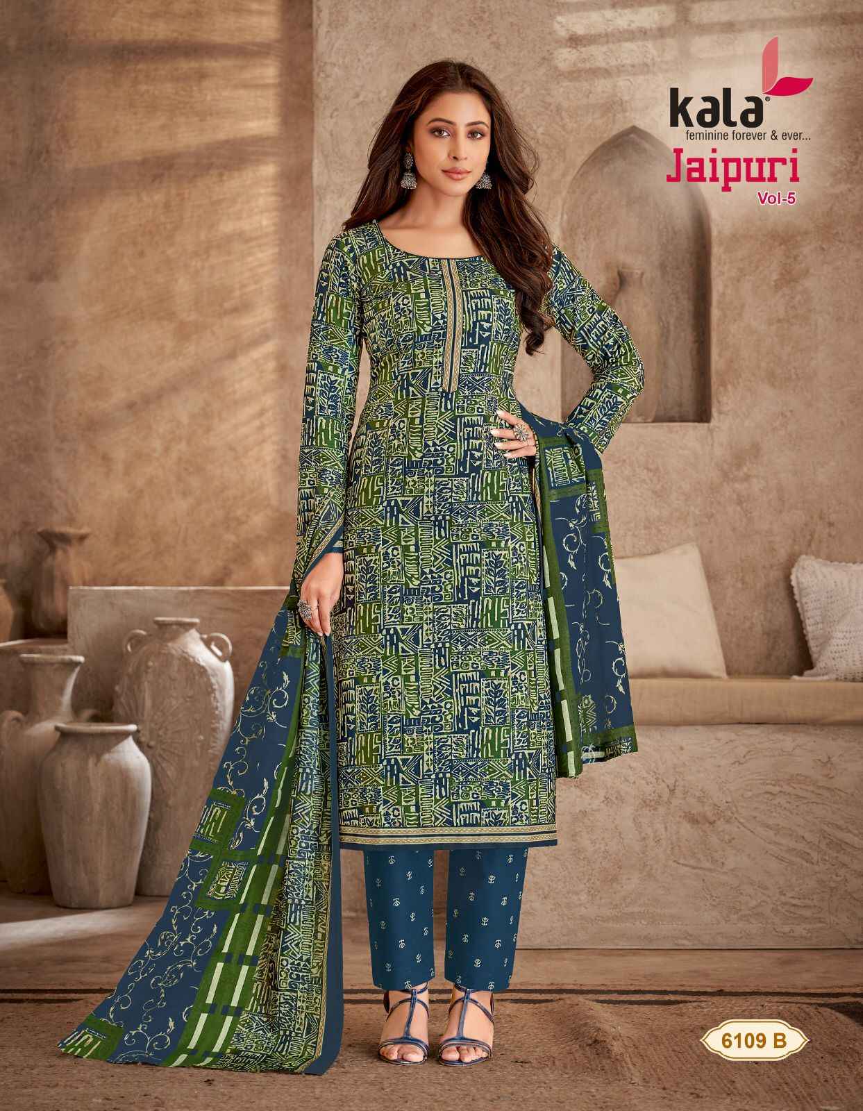 Kala Jaipuri Vol-5 Cotton Dress Material (12 Pc Catalog)