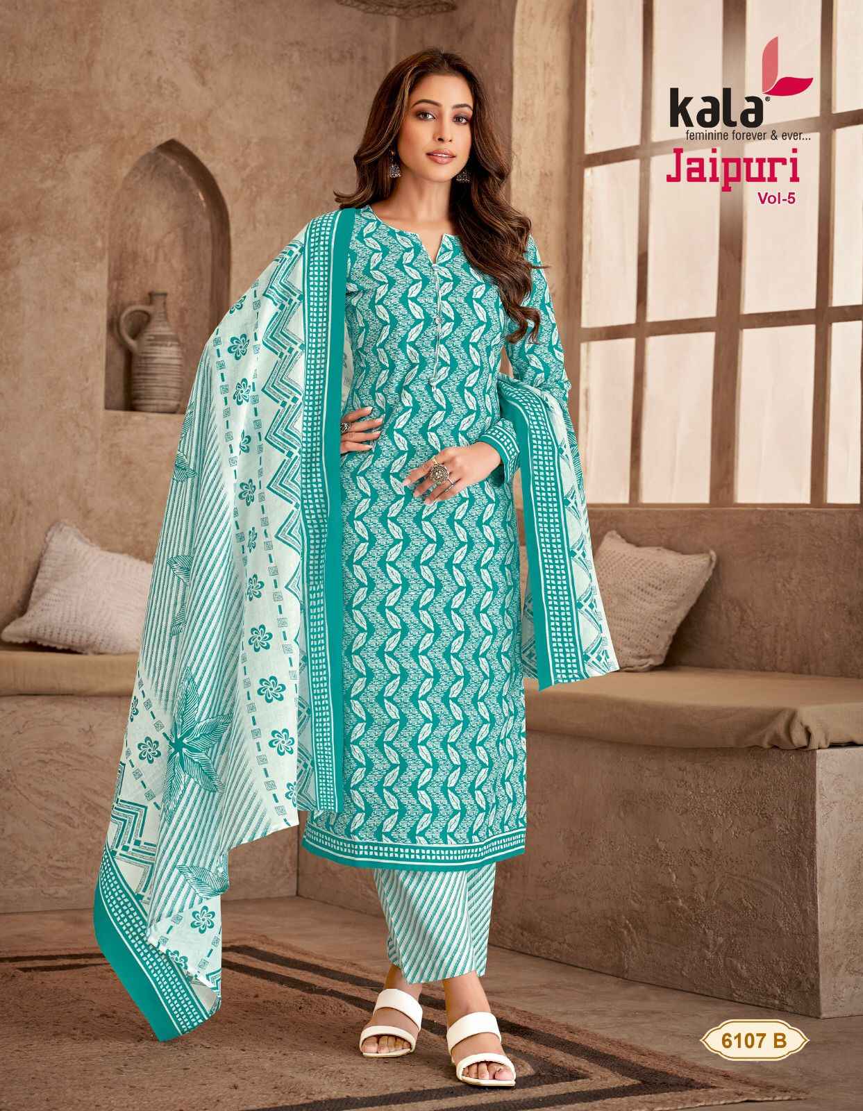 Kala Jaipuri Vol-5 Cotton Dress Material (12 Pc Catalog)