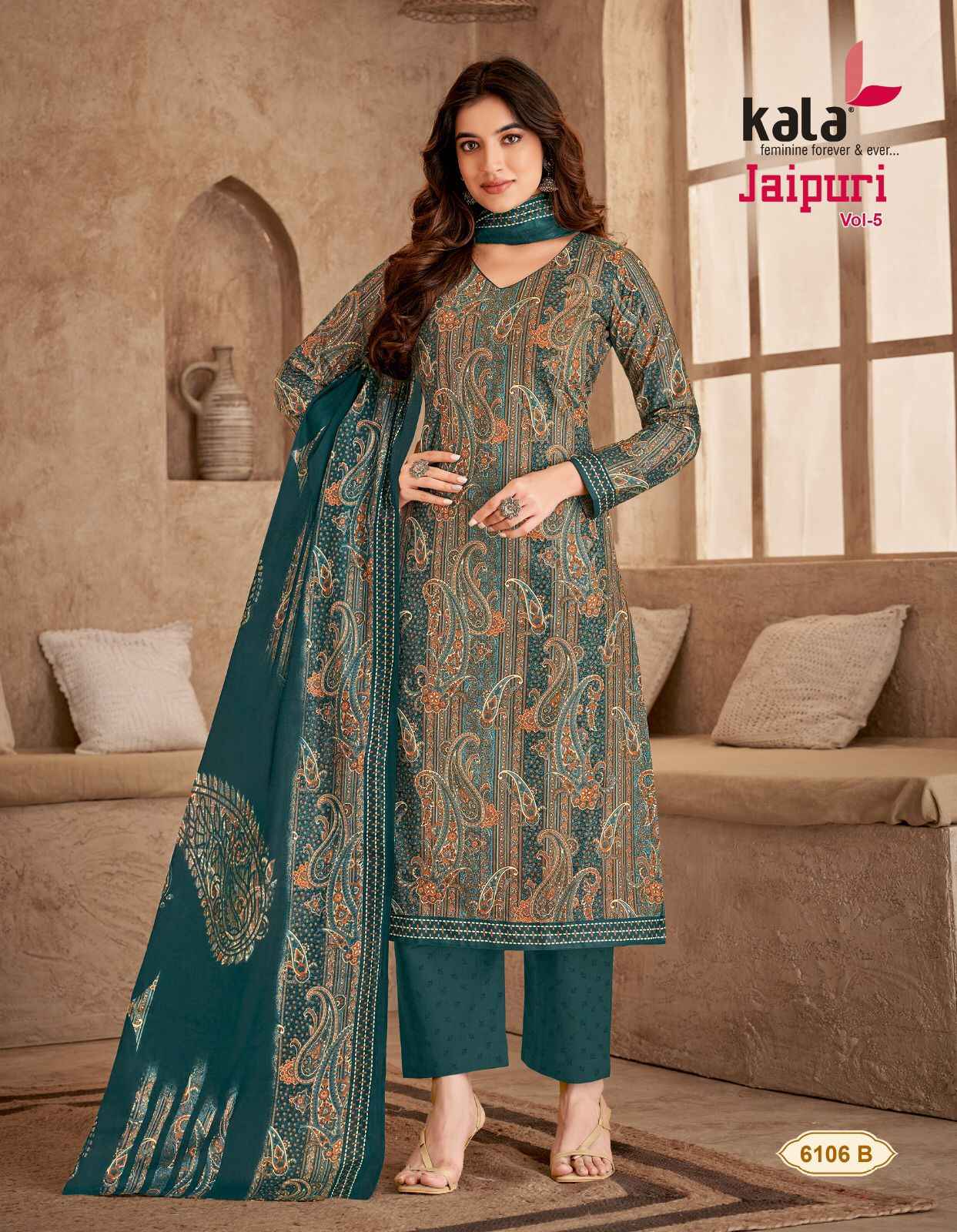 Kala Jaipuri Vol-5 Cotton Dress Material (12 Pc Catalog)