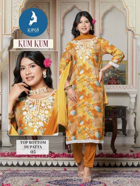 Kaya Kum Kum Rayon Readymade Suit (8 pcs Catalogue)