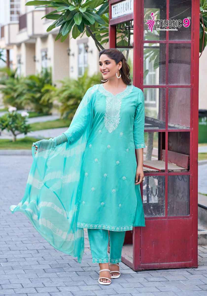 Mystic 9 Karachi Vol-2 Rayon Readymade Suit Wholesale Online Mumbai