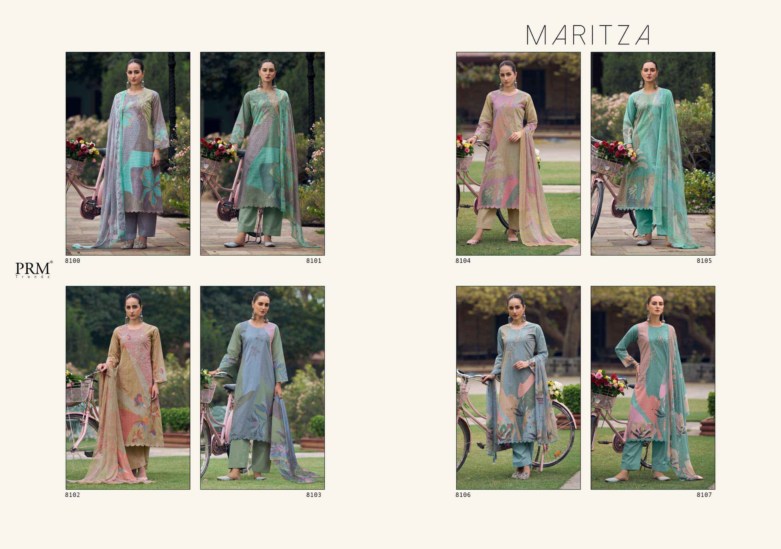 PRM Trendz Maritza Cotton Dress Material (8 pcs Catalogue)